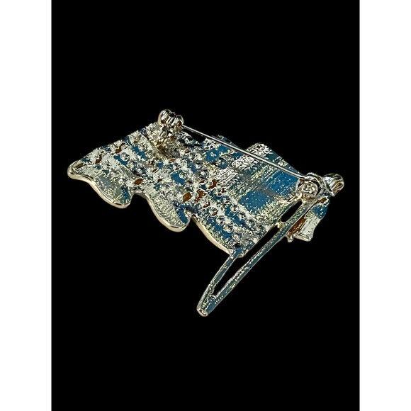 Sparkling USA Flag - Pin Patriotic Rhinestone Brooch Pin - Picture 4 of 4